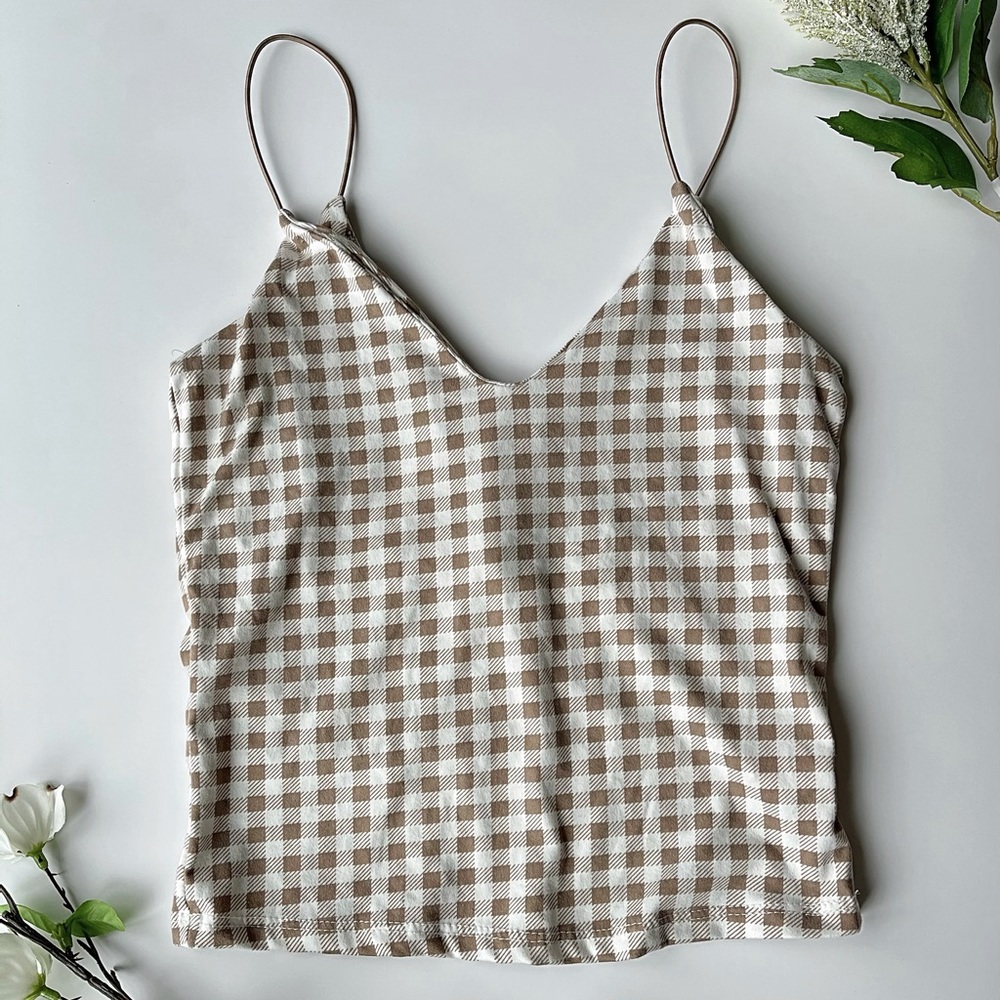 White And Brown Top